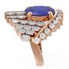 Image 2 : 10.48 ctw Sapphire & Diamond Ring 18K Rose Gold