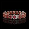 Image 2 : 20.99 ctw Ruby & Diamond Bracelet 14K Rose Gold