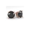 Image 1 : 3.0 ctw Black Diamond Stud Designer Earrings 18K Rose Gold