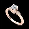 Image 1 : 1 ctw VS/SI Diamond Solitaire Art Deco Ring 18K Rose Gold