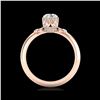 Image 2 : 1 ctw VS/SI Diamond Solitaire Art Deco Ring 18K Rose Gold