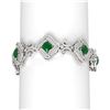 Image 1 : 23.71 ctw Emerald & Diamond Bracelet 18K White Gold