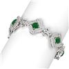 Image 2 : 23.71 ctw Emerald & Diamond Bracelet 18K White Gold