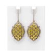 Image 1 : 11.05 ctw Canary Citrine & Diamond Earrings 18K Rose Gold