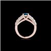 Image 2 : 2.55 ctw SI Certified Fancy Blue Diamond Solitaire Ring 10K Rose Gold
