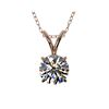 Image 1 : .72 ctw Certified Quality Diamond Solitaire Necklace 10K Rose Gold