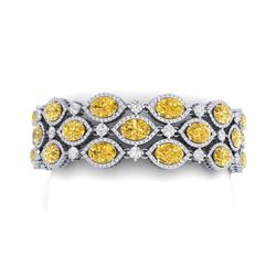 43.84 ctw Canary Citrine & VS Diamond Bracelet 18K White Gold