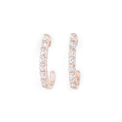 0.75 ctw Certified VS/SI Diamond Earrings 18K Rose Gold