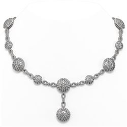42.5 ctw Diamond Designer Necklace 18K White Gold