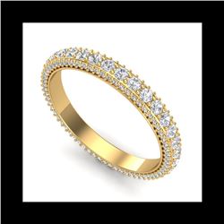 2.25 ctw Diamond Art Deco Eternity Men's Band 18K Yellow Gold