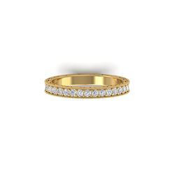 1 ctw Certified VS/SI Diamond Art Deco Eternity Ring 14K Yellow Gold
