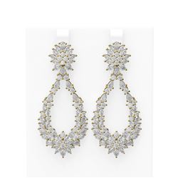 21.3 ctw Diamond Earrings 18K Yellow Gold