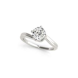 0.75 ctw Certified VS/SI Diamond Bypass Ring 18K White Gold