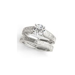 0.75 ctw Certified VS/SI Diamond 2pc Wedding Set 14K White Gold