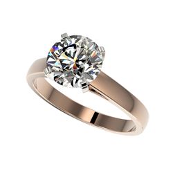 2.50 ctw Certified Quality Diamond Engagement Ring 10K Rose Gold