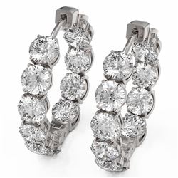 11.22 ctw Diamond Designer Earrings 18K White Gold