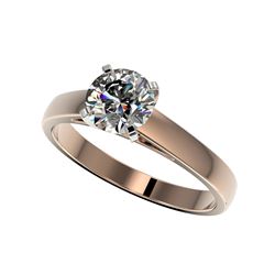 1.25 ctw Certified Quality Diamond Engagement Ring 10K Rose Gold