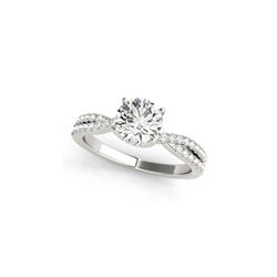 0.8 ctw Certified VS/SI Diamond Ring 18K White Gold