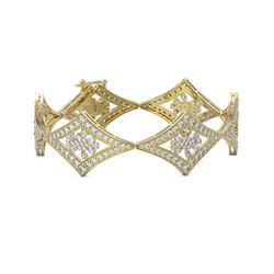 18 ctw Pear Cut Diamond Designer Bracelet 18K Yellow Gold