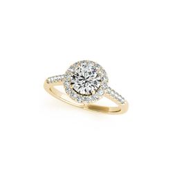 1.5 ctw Certified VS/SI Diamond Halo Ring 18K Yellow Gold