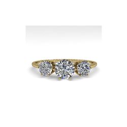 1 ctw Past Present Future Certified VS/SI Diamond Ring 18K Yellow Gold