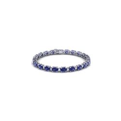 19.7 ctw Tanzanite & VS/SI Diamond Eternity Bracelet 10K White Gold