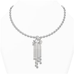19 ctw Diamond Designer Necklace 18K White Gold