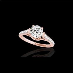 1.46 ctw Certified Diamond Solitaire Ring 10K Rose Gold