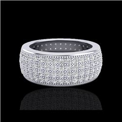 2.50 ctw Micro Pave VS/SI Diamond ERERNITY Ring 18K White Gold