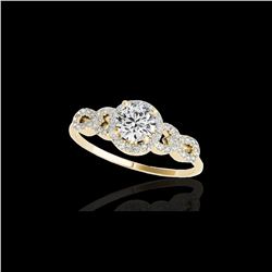 1.33 ctw Certified Diamond Solitaire Ring 10K Yellow Gold