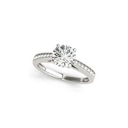 1 ctw Certified VS/SI Diamond Ring 18K White Gold