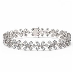 20.5 ctw Pear Cut Diamond Designer Bracelet 18K White Gold