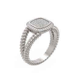 0.54 ctw Diamond Ring 18K White Gold