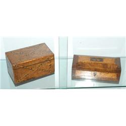 PAIR OF TUNBRIDGEWARE BOXES