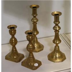 GROUP OF BRASS PUSH-UP