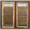 Image 1 : PAIR OF VICTORIAN LEADED GLASS WINDOWS