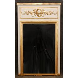 FRENCH PAINTED TRUMEAU MIRROR