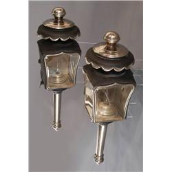 PAIR OF VICTORIAN CARRIAGE LAMPS