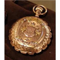 LADYS 14K GOLD POCKET WATCH