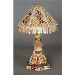 ITALIAN SPECIMAN MARBLE TABLE LAMP