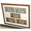 Image 1 : FRAMED GROUP OF BANK NOTES AND CONFEDER