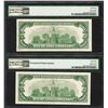 Image 2 : (2) 1950E $100 Federal Reserve Notes Chicago PMG Choice Uncirculated 64EPQ