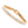 Image 1 : Plated 18KT Yellow Gold 0.58ctw Diamond Bracelet