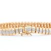 Image 2 : Plated 18KT Yellow Gold 0.58ctw Diamond Bracelet