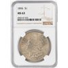 Image 1 : 1896 $1 Morgan Silver Dollar Coin NGC MS63