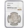 Image 1 : 1878-CC $1 Morgan Silver Dollar Coin NGC MS63