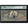 Image 1 : 1896 $2 Educational Silver Certificate PMG 25