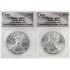 Image 1 : Lot of (2) 2012 $1 American Silver Eagle Coins ANACS MS70 First Strike