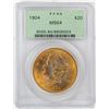 Image 1 : 1904 $20 Liberty Head Double Eagle Gold Coin PCGS MS64 Old Green Holder