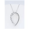 Image 1 : 18KT White Gold 0.33ctw Diamond Pendant with Chain